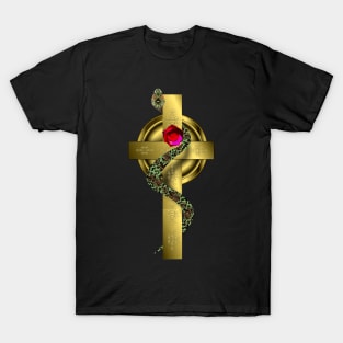 Gold Rosy-Cross + Serpent T-Shirt